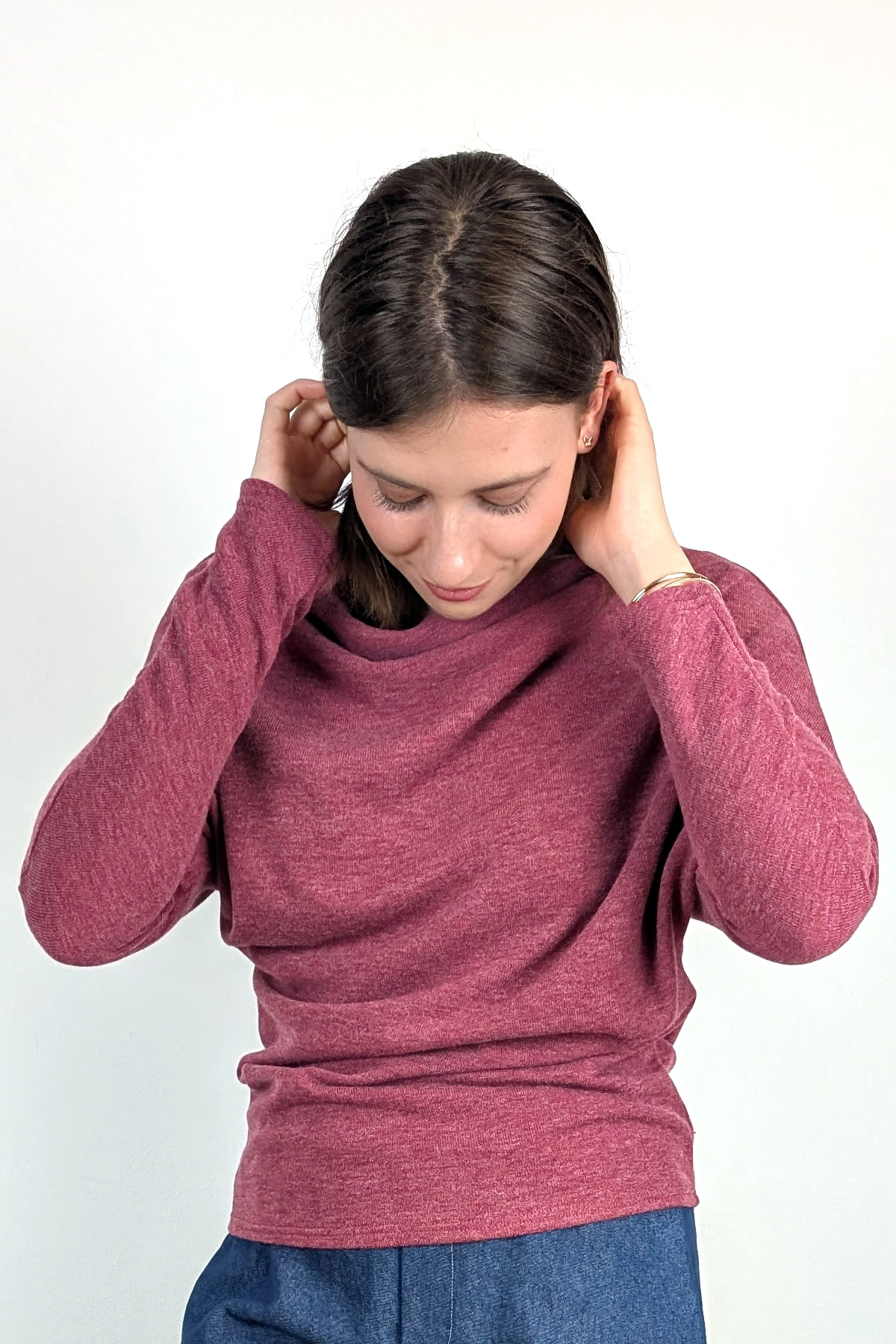 Asimetrična majica onesize ciklama