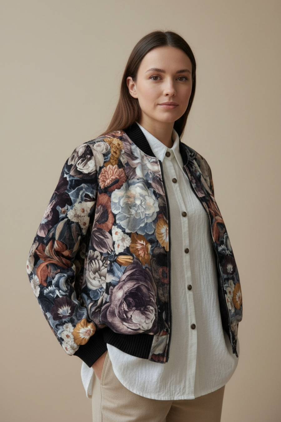 kimono shirt and bomber jacket karmina
