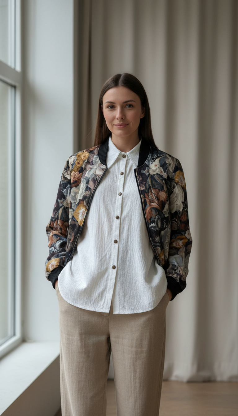 Velvet Pastel Bomber Jacket - Image 3