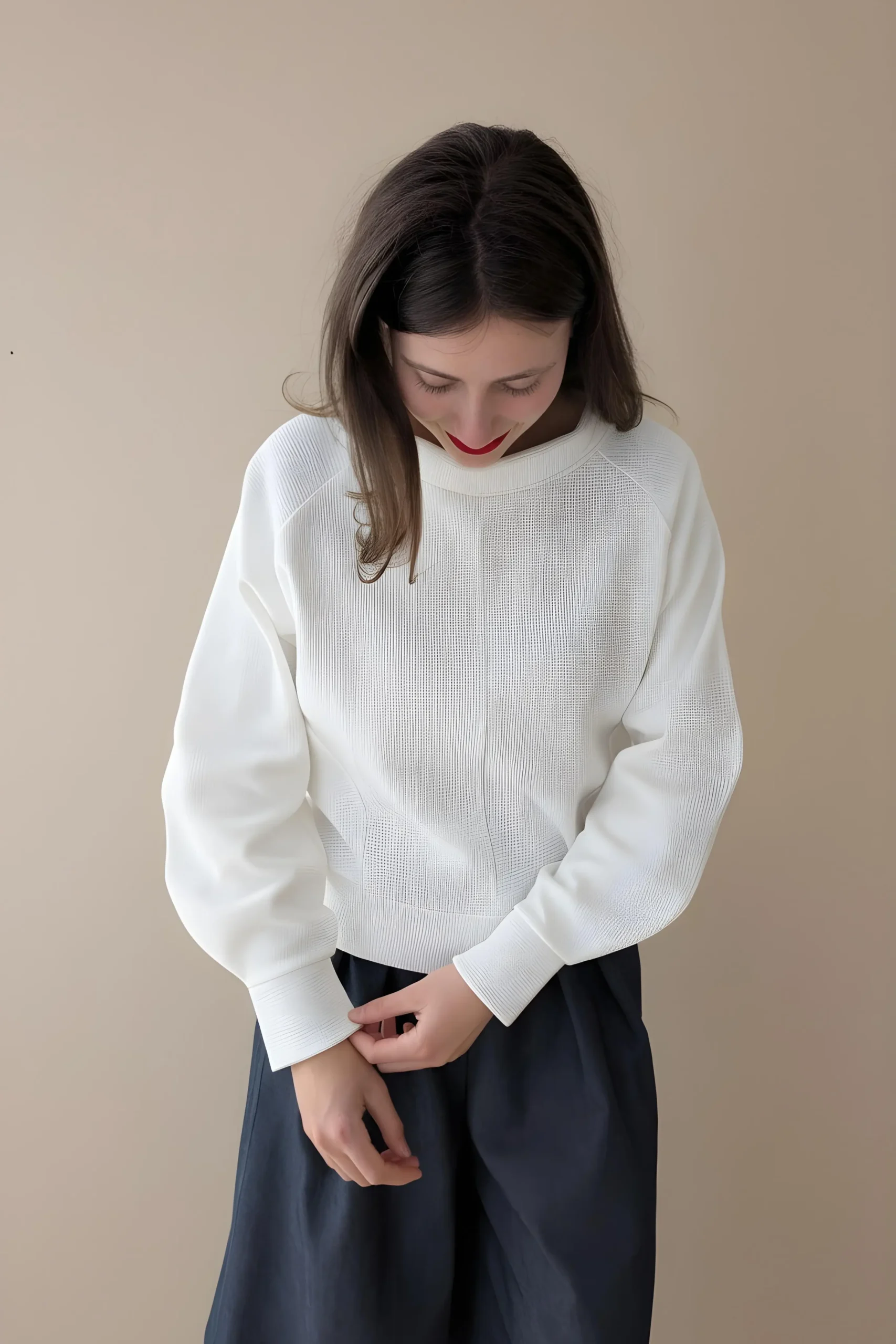 Waffle Knit Raglan Top - Image 4